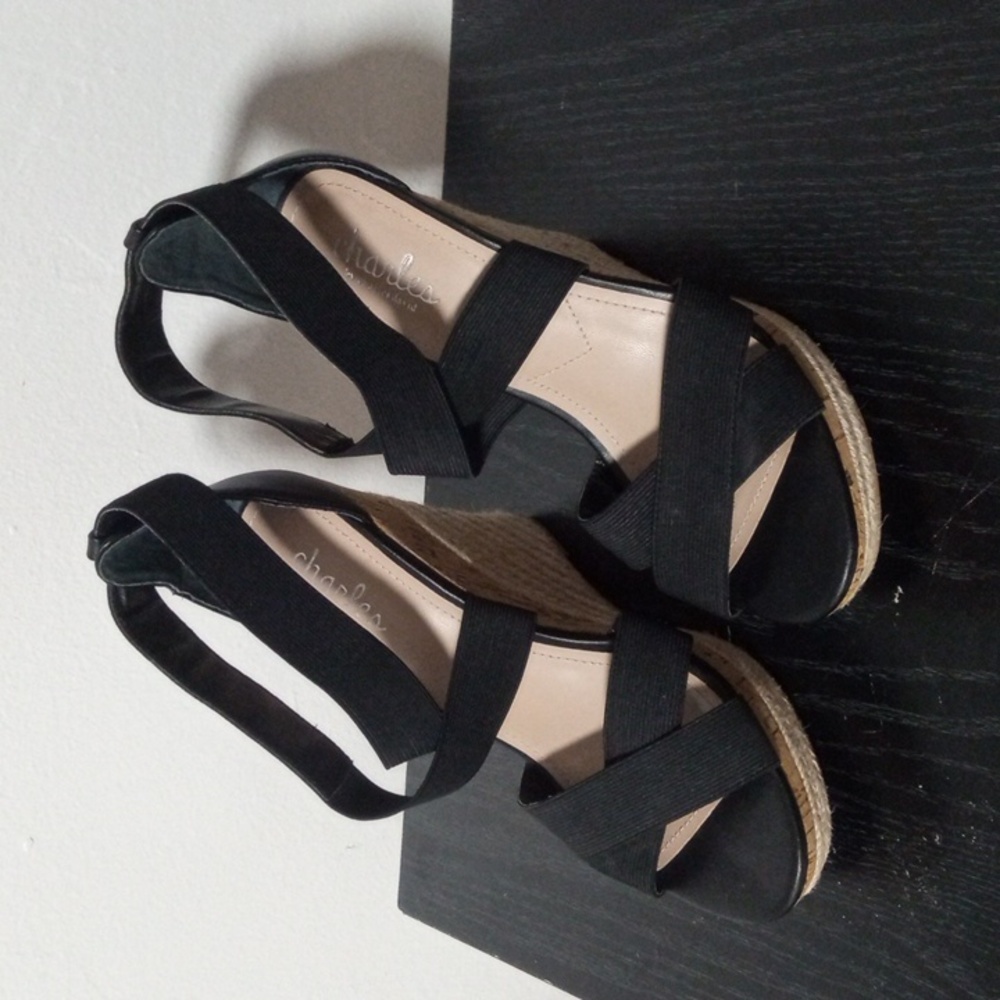 NWT charles david black wedges
